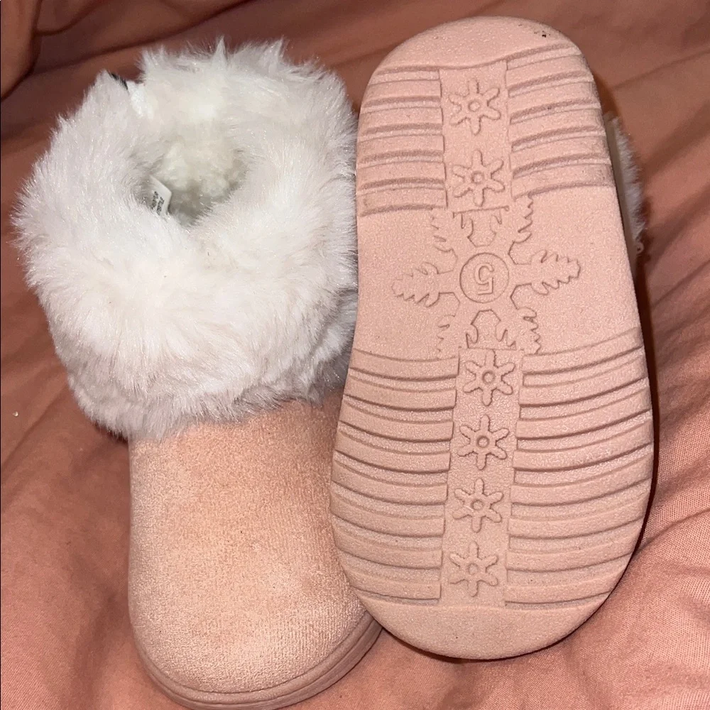 Cozy Pink Kids Boots with Faux Fur‎ Baby size 5